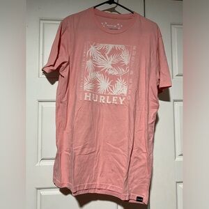 Women's Hurley Cotton Short Sleeve T-Shirt Pink Size Large